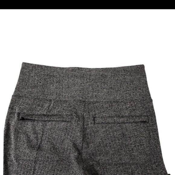 Athleta‎ Leggings Womens Small Delancey Herringbone Gray Stretch Zip Pocket - Picture 6 of 13